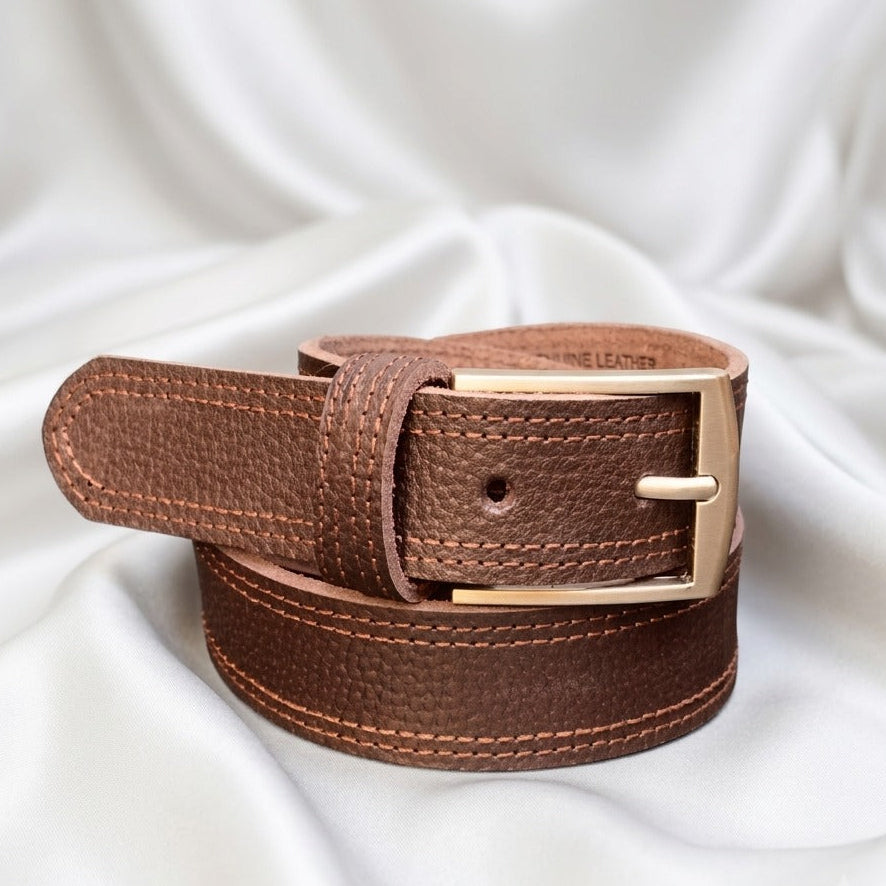 Dark Brown Leather Belt – 1.25" Formal