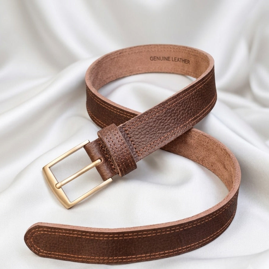 Dark Brown Leather Belt – 1.25" Formal