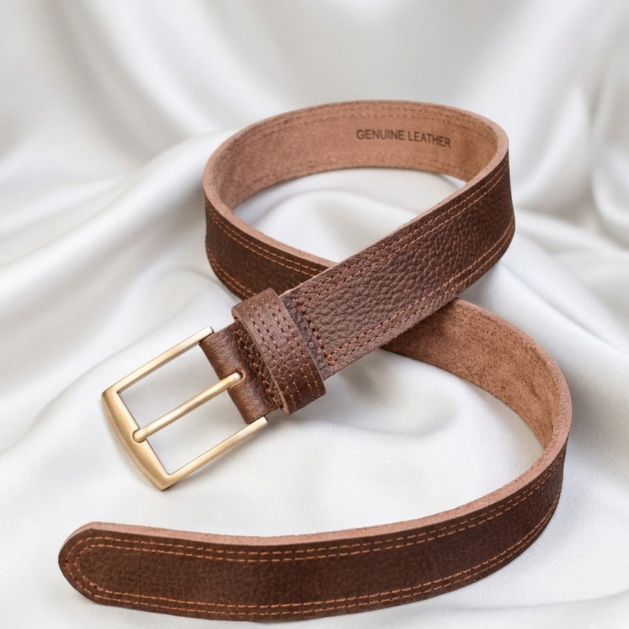Dark Brown Leather Belt – 1.25" Formal