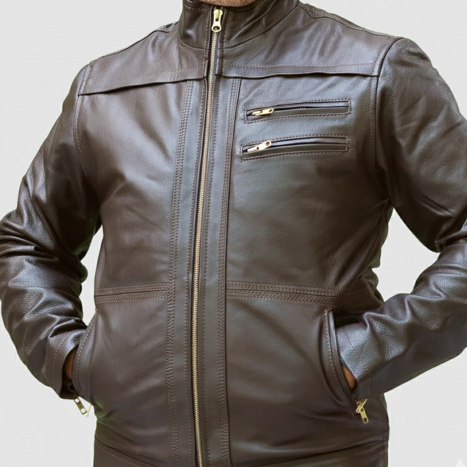 Dark Brown Sheep Leather Jacket