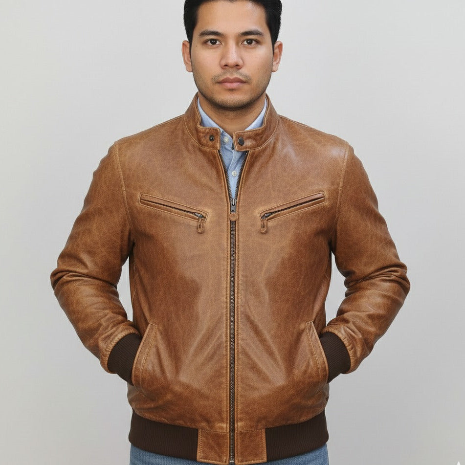 Eagle Brown Premium Sheep Leather Jacket