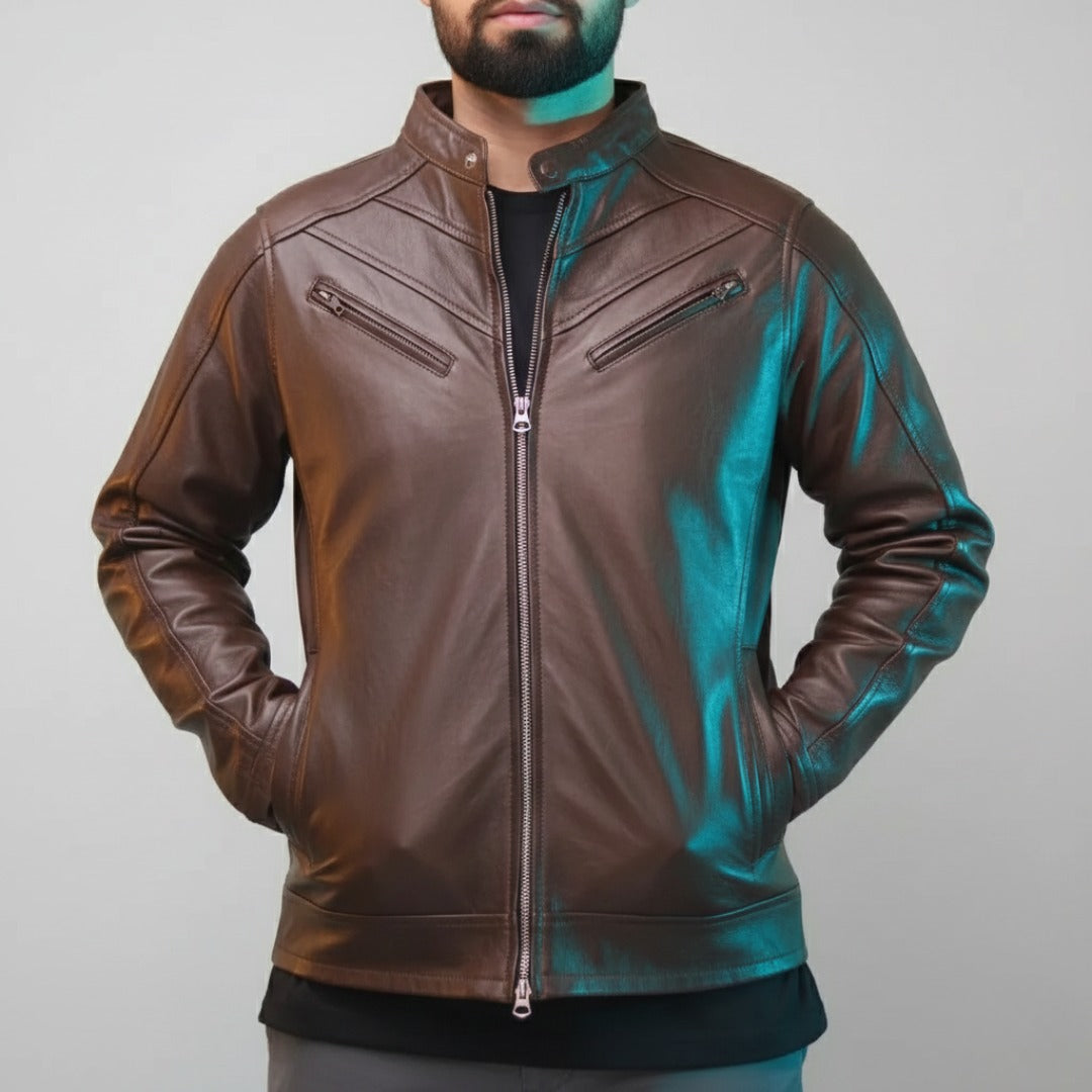 Eagle Terry Brown Jacket Sheep Leather