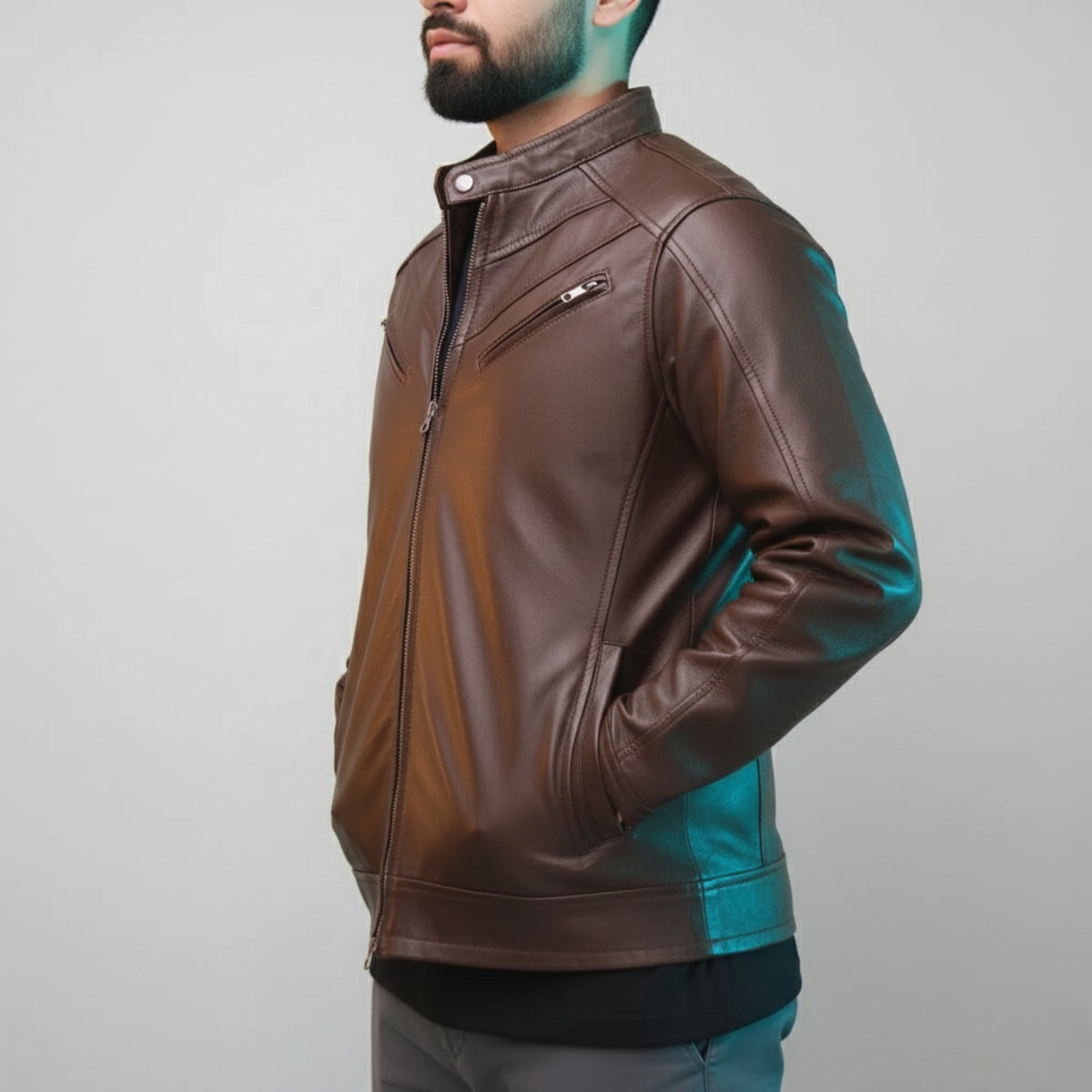 Eagle Terry Brown Jacket Sheep Leather