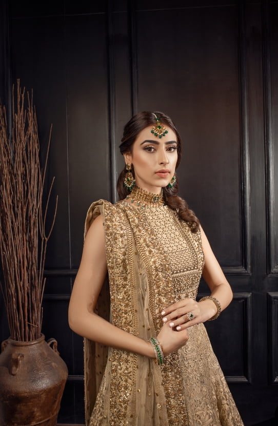 Sorayya - Classic Lehenga Choli Embellished in Zardozi Gold Work