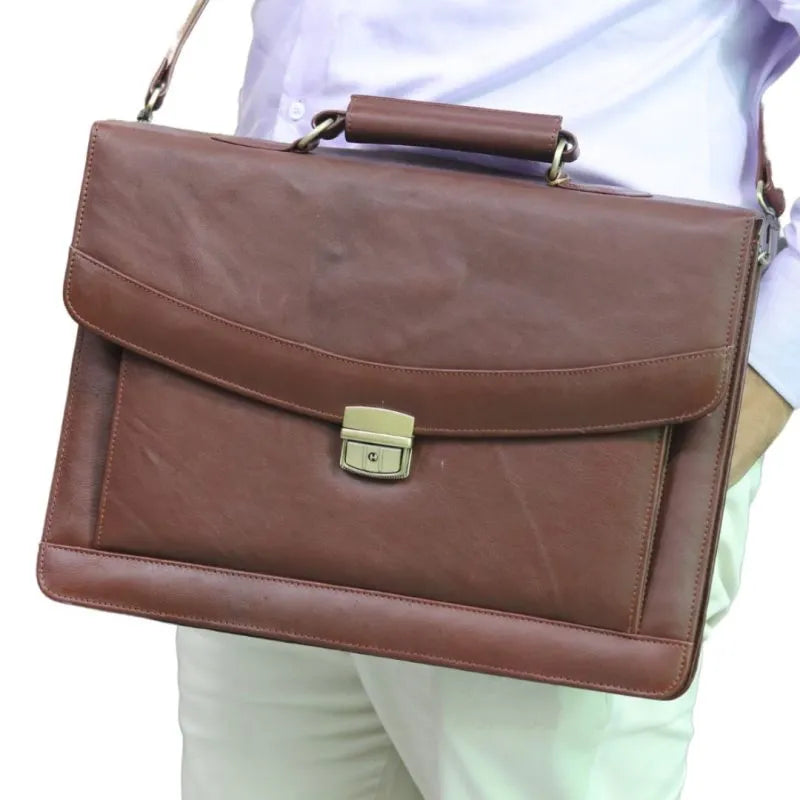 Formal Sheep Leather Laptop File Bag