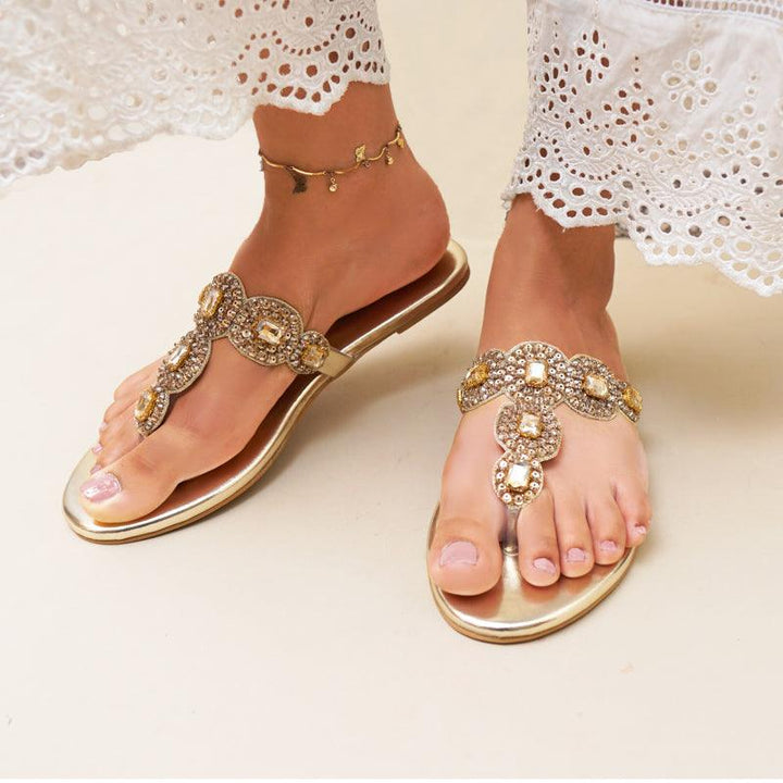 Selena Gold Slides - Jooti Shooti