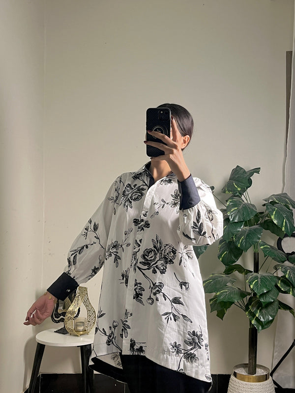 1 Piece Printed  Cotton Stitched Shirt
