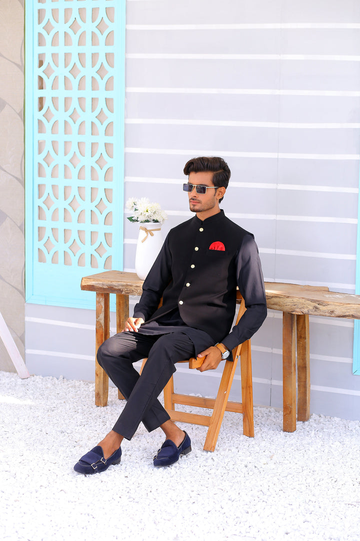 ER WC 1085 Black Waistcoat Edge Republic