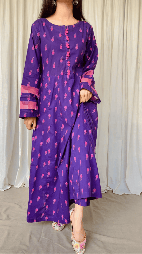 2 Piece Cotton Printed Dress