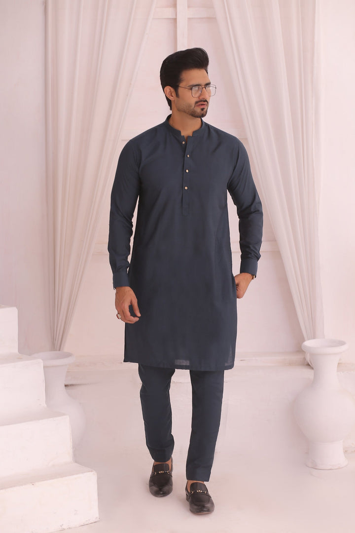 ER 705 Blue Kurta Pajama Mens Wear Edge Republic