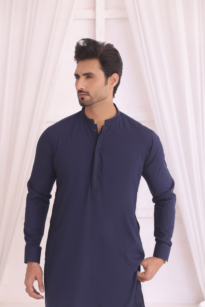 ER 693 Blue Kurta Pajama Male Edge Republic