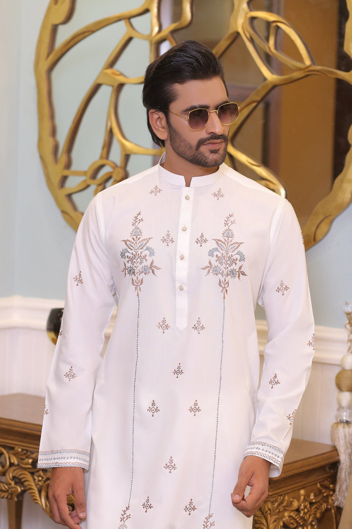 CK 717 White Kurta Pajama For Men Edge Republic
