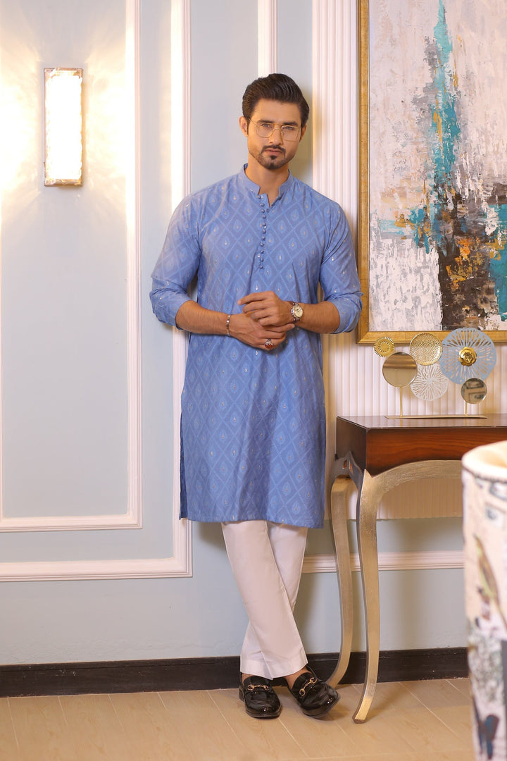CK 713 Sky Blue Dress Kurta Pajama Edge Republic