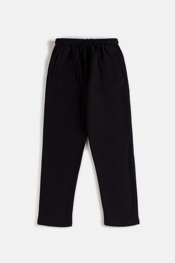 ZR Imported Premium Fleece Straight Trouser – Black