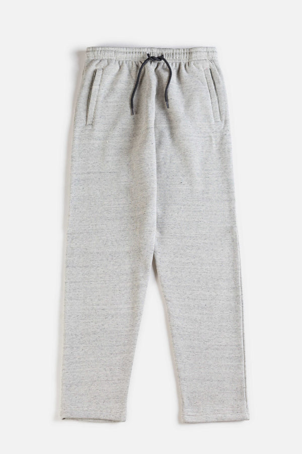 ZR Imported Premium Fleece Straight Trouser – Textured White