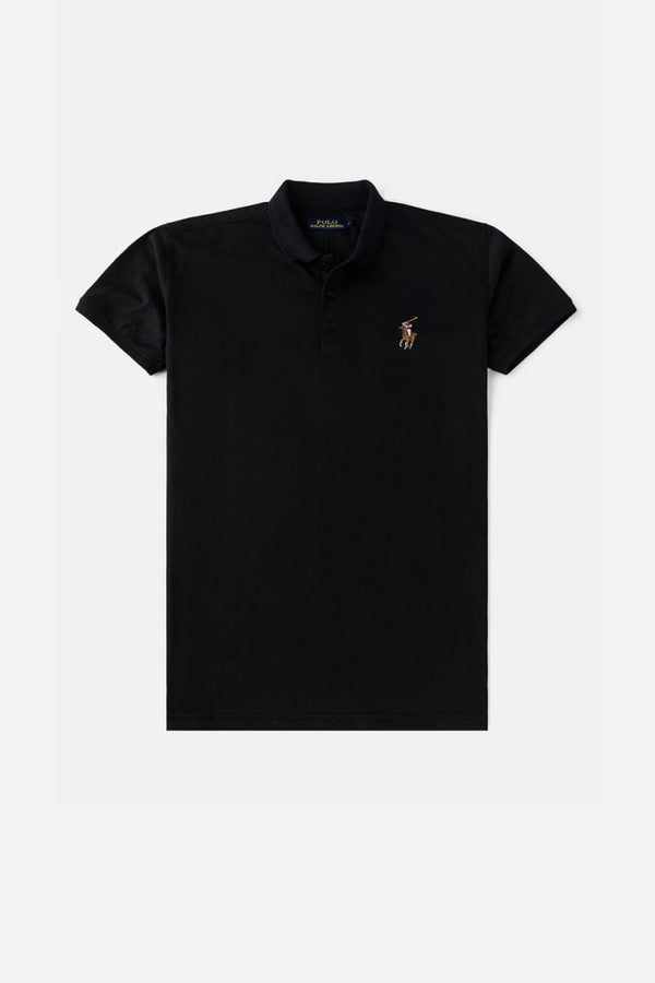 RL Multi Pony Polo Shirt – Black