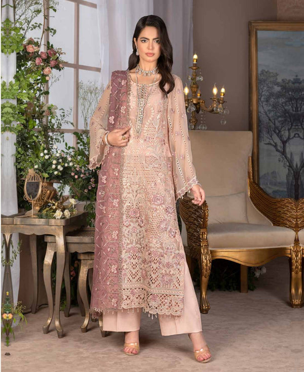 JJ EMBELLISH Luxury Chiyon Collection Vol-06 Design - 05 Fawn Janique Pk