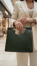June Premium Leather Handbag for Women – Elegant Structured Bag