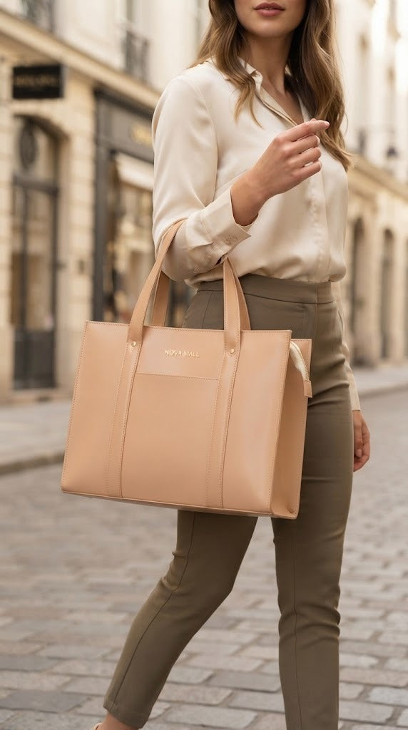 Kate Premium Leather Tote Bag for Women – Laptop Friendly