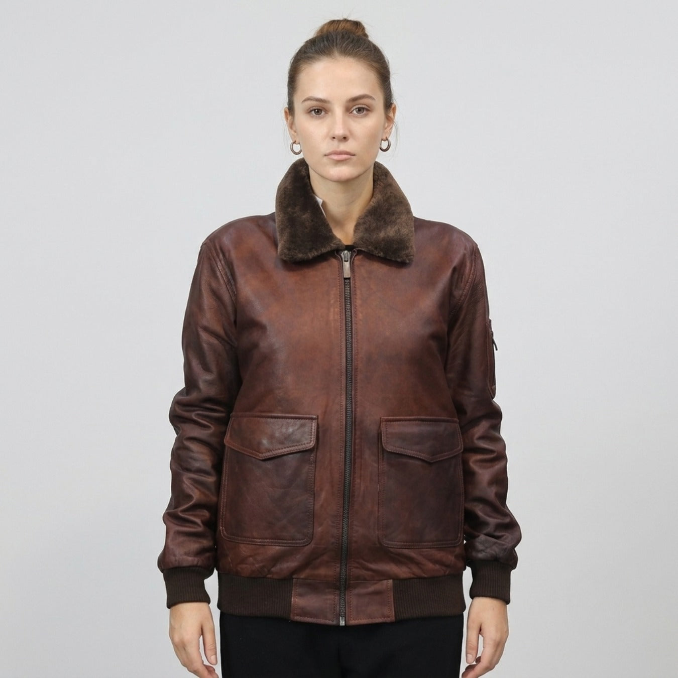 Ladies Top Gun Aviation Jacket – Terry Brown