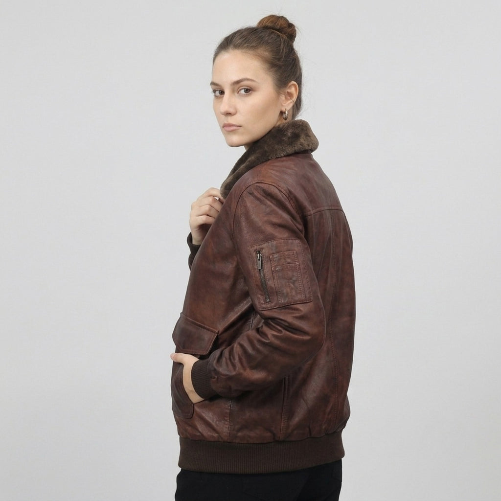 Ladies Top Gun Aviation Jacket – Terry Brown