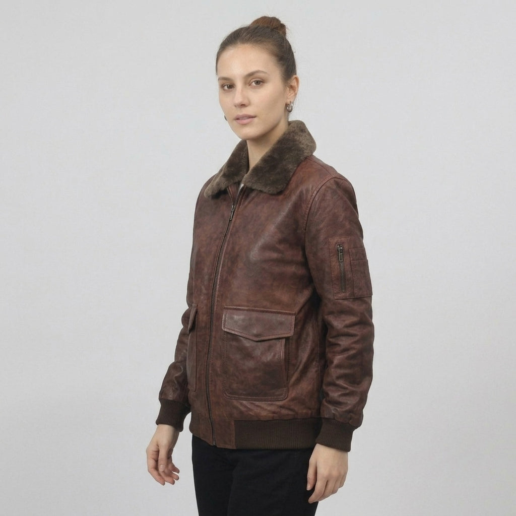 Ladies Top Gun Aviation Jacket – Terry Brown
