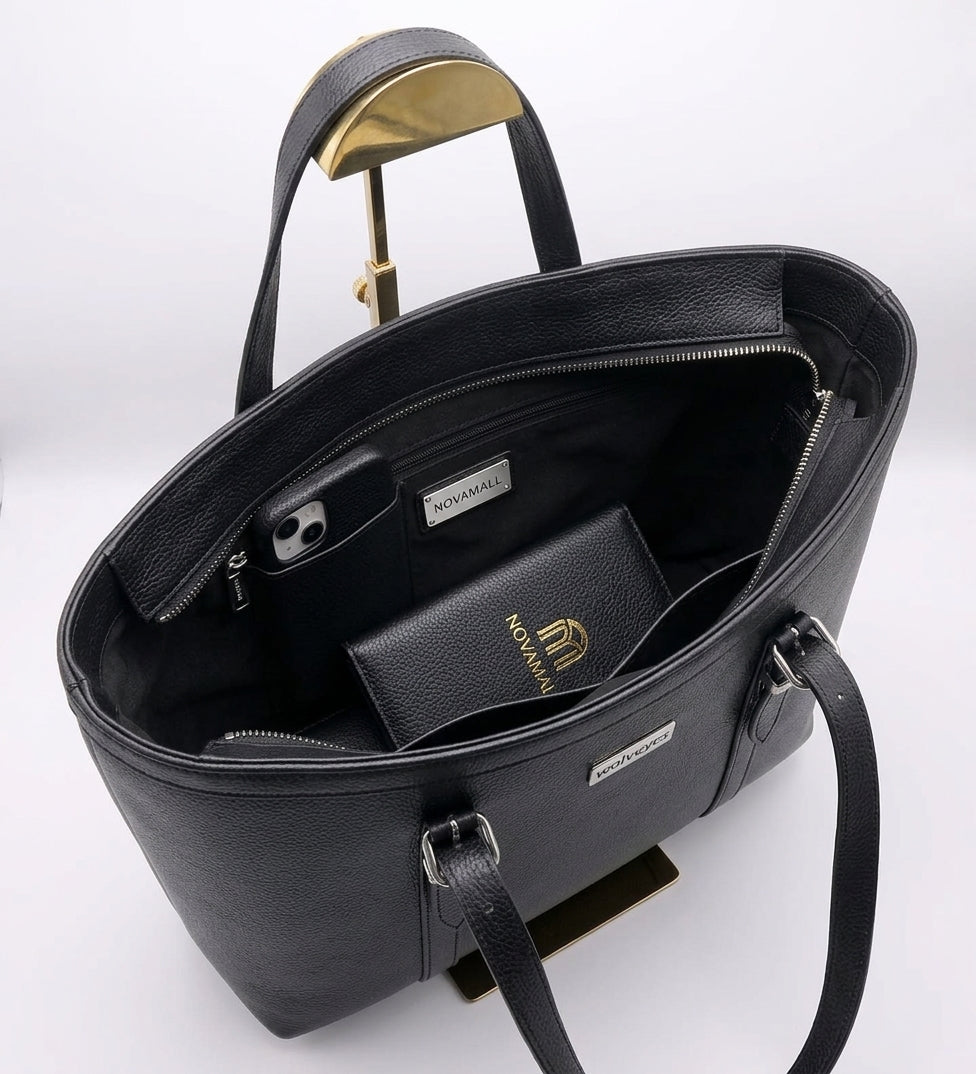 Ladies Tote Bag Natural Mild Leather