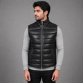 Leather Puffer Vest