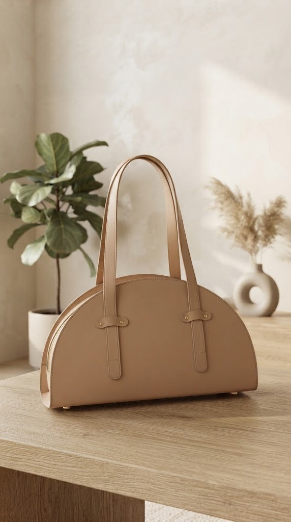 Luna Premium Leather Moon Bag for Women – Crescent Handbag