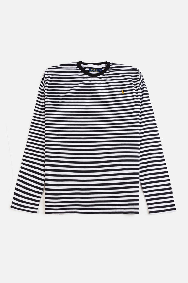 RL Premium Winter Full T Shirt – Black Stripes