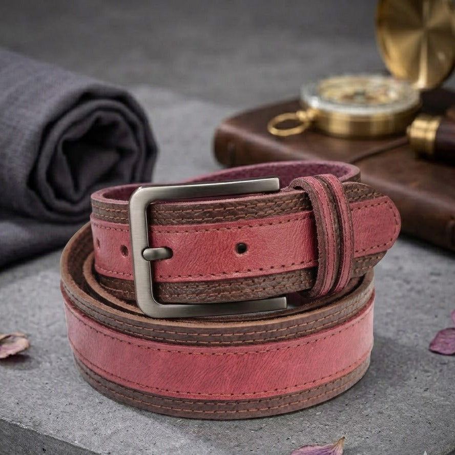 Men's Executive Belt Buffalo & Cowhide Leather