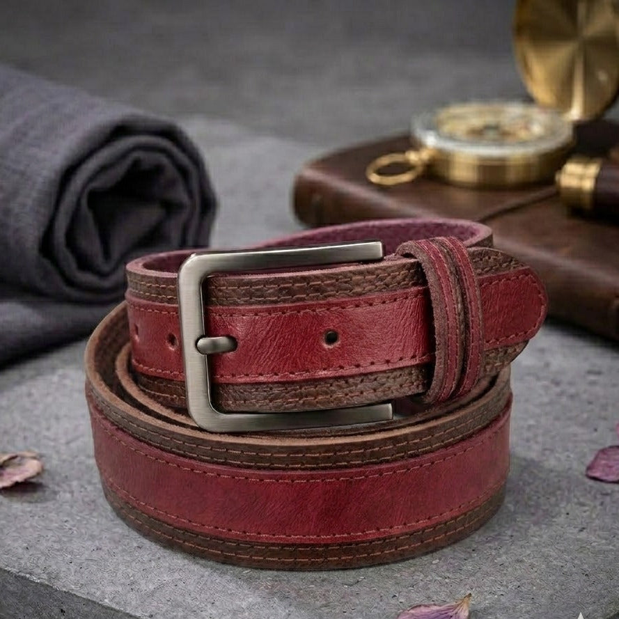 Men's Executive Belt Buffalo & Cowhide Leather