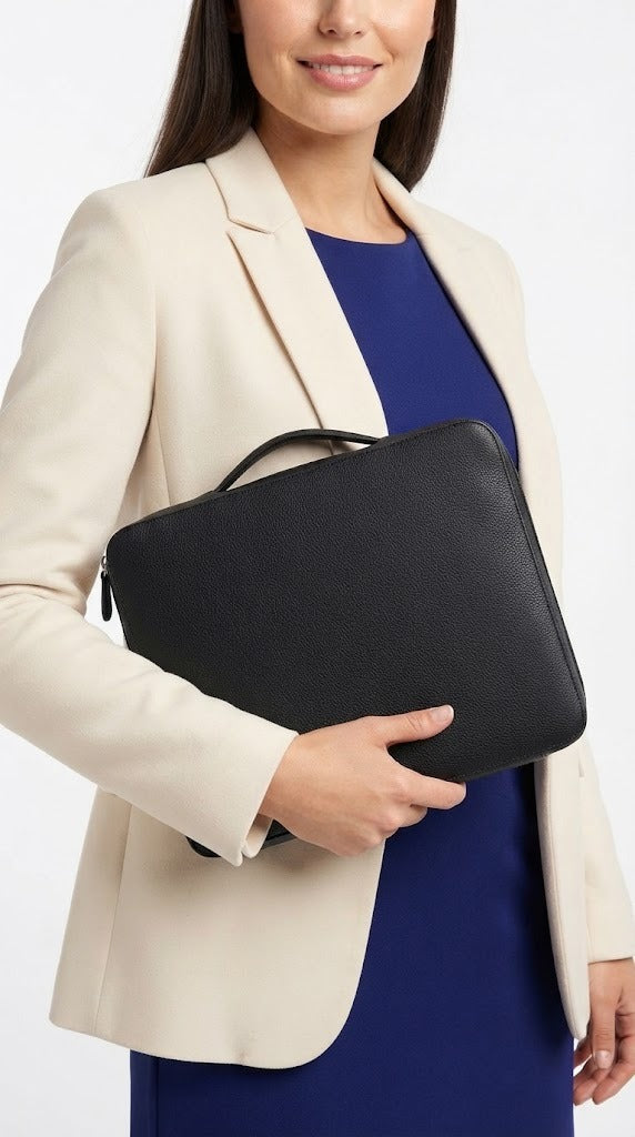 Porter Premium Leather Laptop Organizer Bag – 14″ Laptop