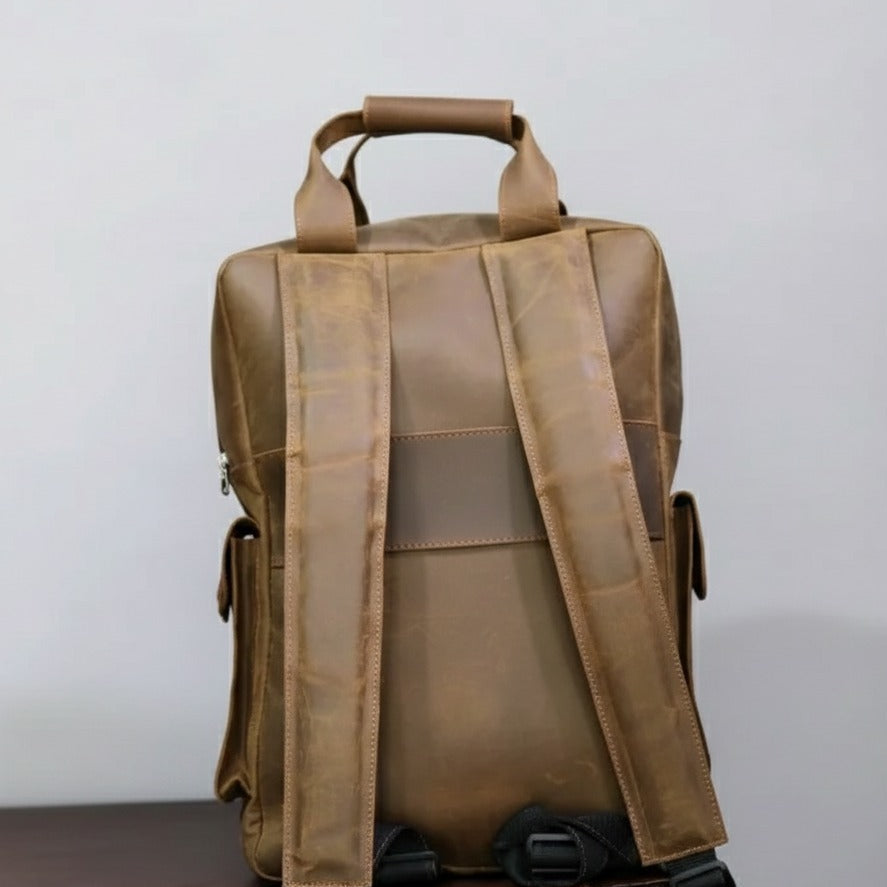 Premium Cow hide Suede Leather Backpack