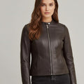 Pure Cow Leather Black Women Jacket