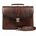 Royal Croco-Front Laptop Bag