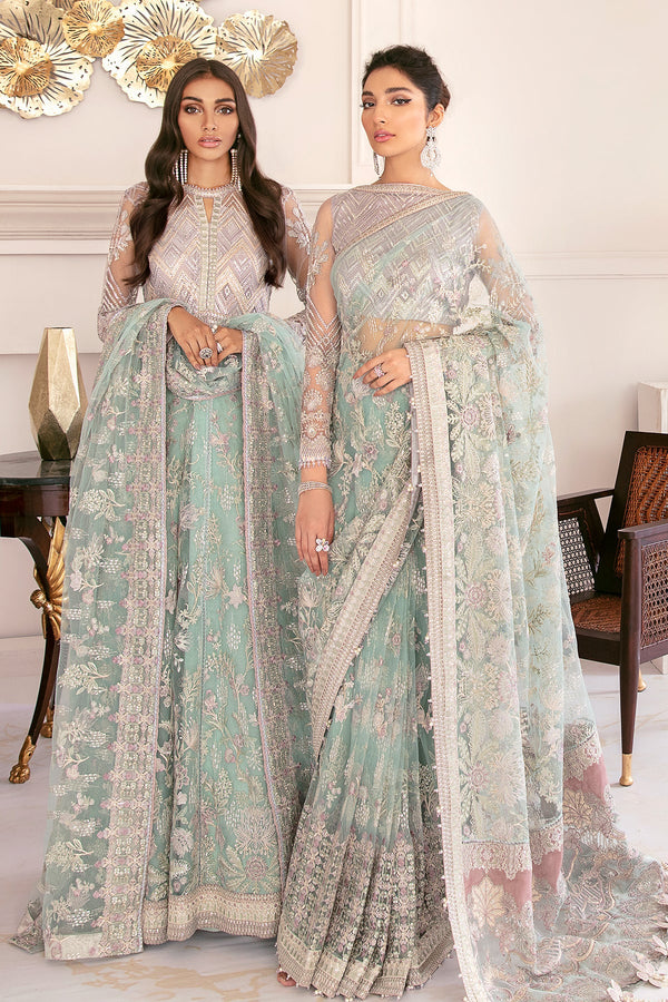 EMBROIDERED NET CH08-10 UNSTITCHED