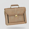 Shaded Brown Sheep Leather File Bag