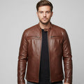 Sheep Leather Jacket Terry Brown