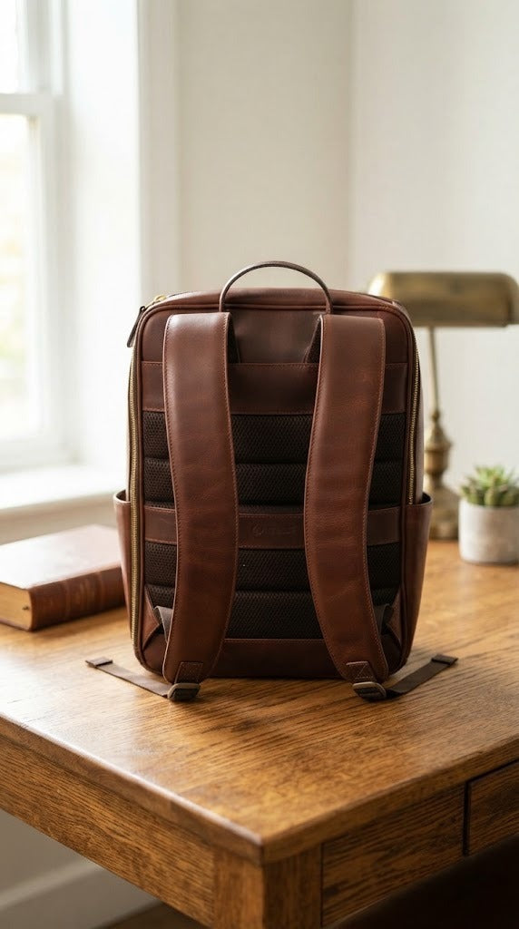 Specter Premium Leather Backpack for Men – 16″ Laptop