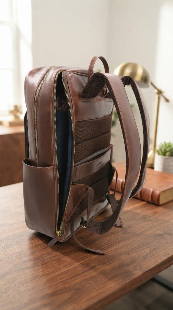 Specter Premium Leather Backpack for Men – 16″ Laptop