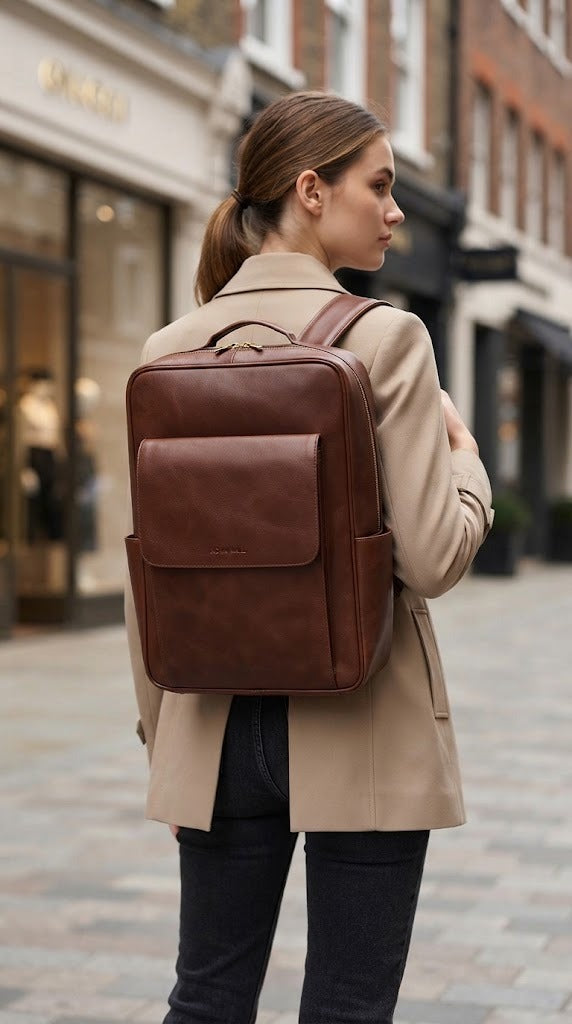 Specter Premium Leather Backpack for Men – 16″ Laptop