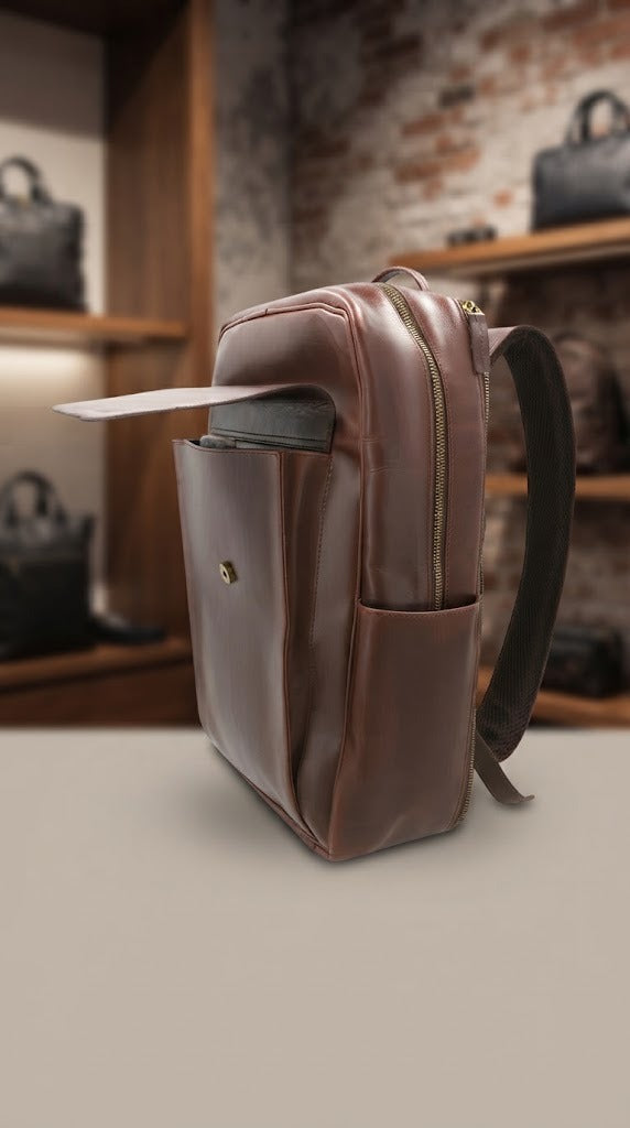 Specter Premium Leather Backpack for Men – 16″ Laptop