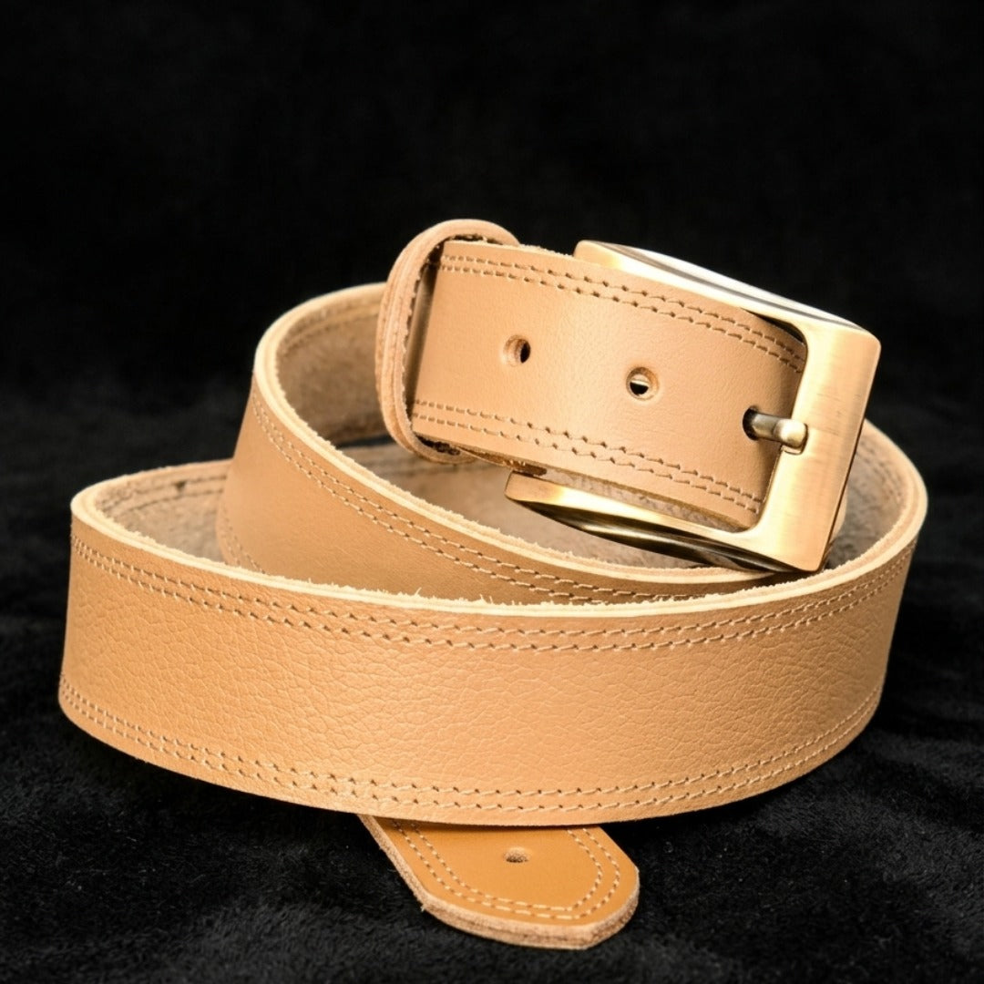 Timeless Light Brown Leather Belt