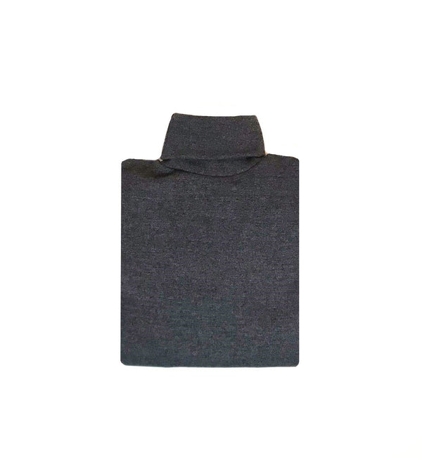 ZR Rib Cotton Turtle Neck Sweat – Charcoal