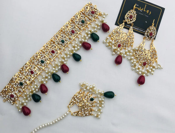 Hyderabadi Choker Set-11 (Multi) Rawayat