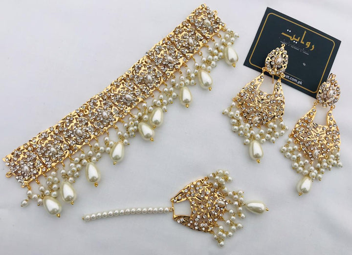 Hyderabadi Choker Set-11 (Pearl) Rawayat