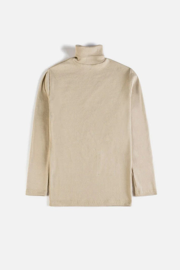 Tommy Rib Cotton Turtle Neck Sweat – Ivory