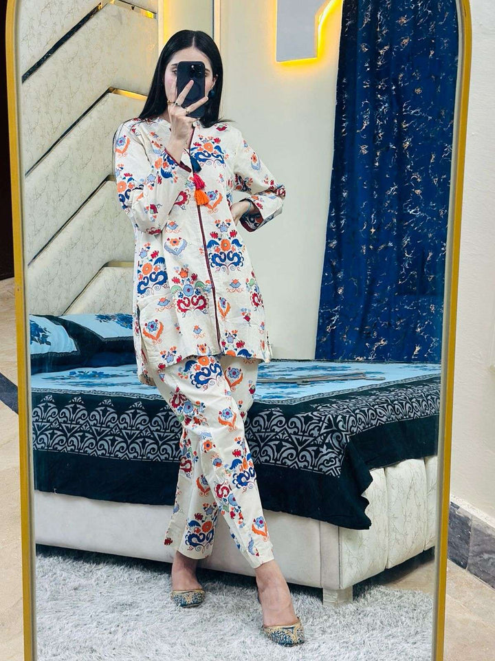 2 Piece Cotton Printed Co- Ord Set