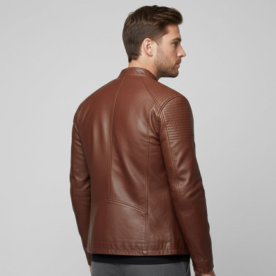 Sheep Leather Jacket Terry Brown
